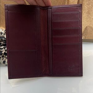 Scully Leather Card Wallet - Burgundy